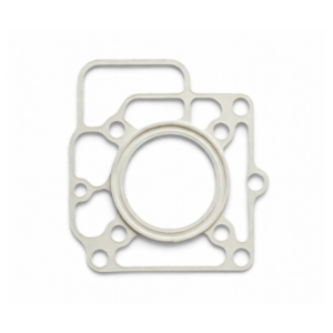 White custom die-cut gasket with multiple holes and large center opening